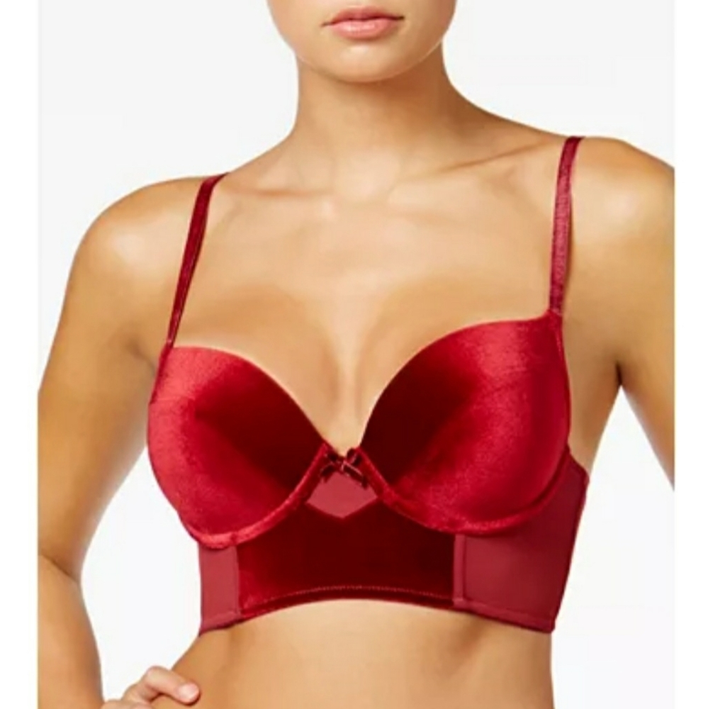 Maidenfom 💕💕 sexy red velvet Longline bras